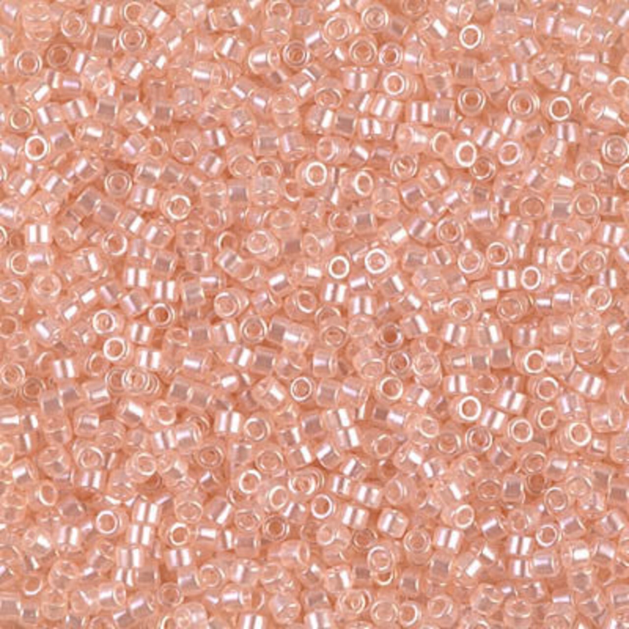 Miyuki Delica Bead 11/0,DB1479,Transparent Pale Peach Luster, 5 grams